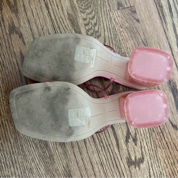 Dolce Vita Netra Lucite Pink Vinyl Heels - Picture 5 of 5